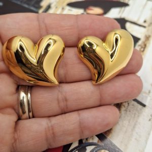 Gold Heart Earring