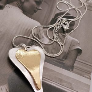 Gold & Silver Heart Necklace